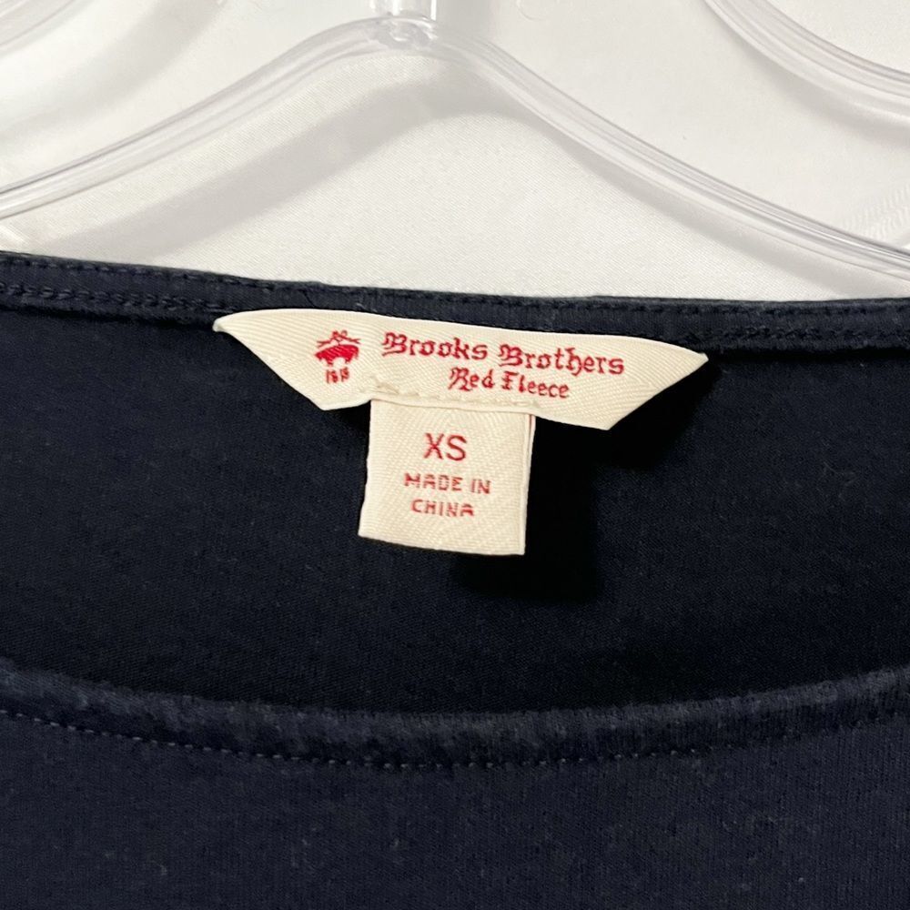 🟢Brooks Brothers Women’s Navy Blue Balloon Sleeve Long Sleeve Top Size XS - Picture 4 of 6